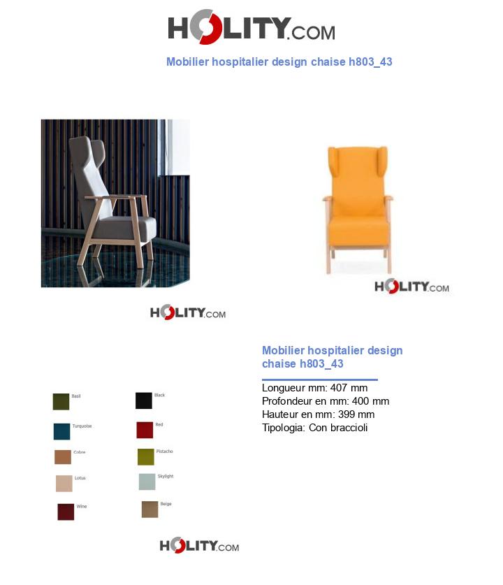 Mobilier hospitalier design chaise h803_43