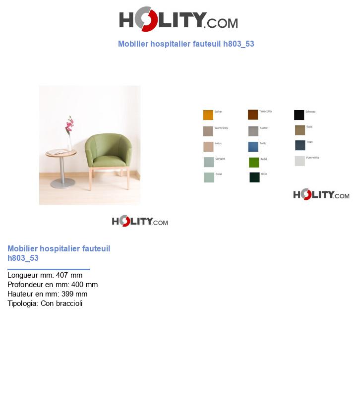 Mobilier hospitalier fauteuil h803_53