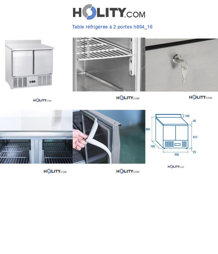 Table réfrigérée à 2 portes h804_16