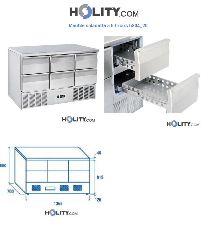 Meuble saladette à 6 tiroirs h804_20