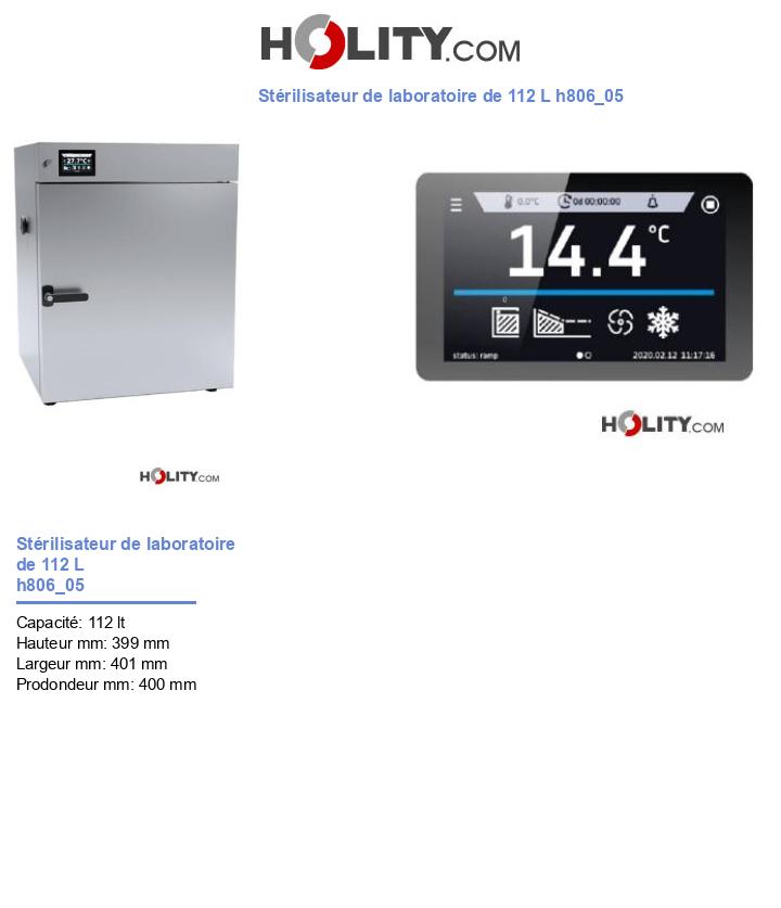 Stérilisateur de laboratoire de 112 L h806_05