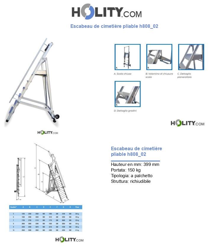 Escabeau de cimetière pliable h808_02