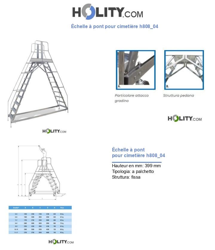 Échelle à pont pour cimetière h808_04