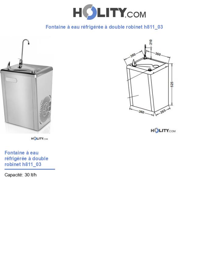 Fontaine à eau réfrigérée à double robinet h811_03