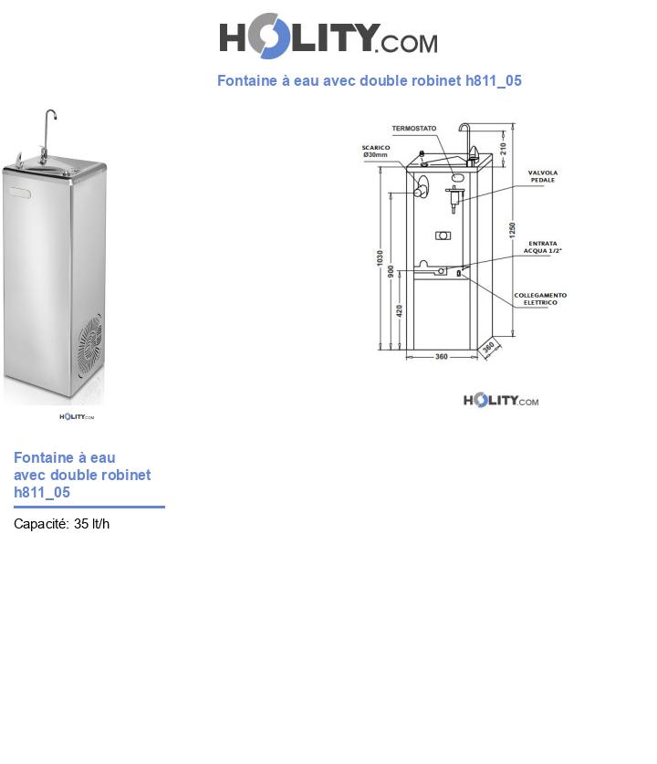 Fontaine à eau avec double robinet h811_05