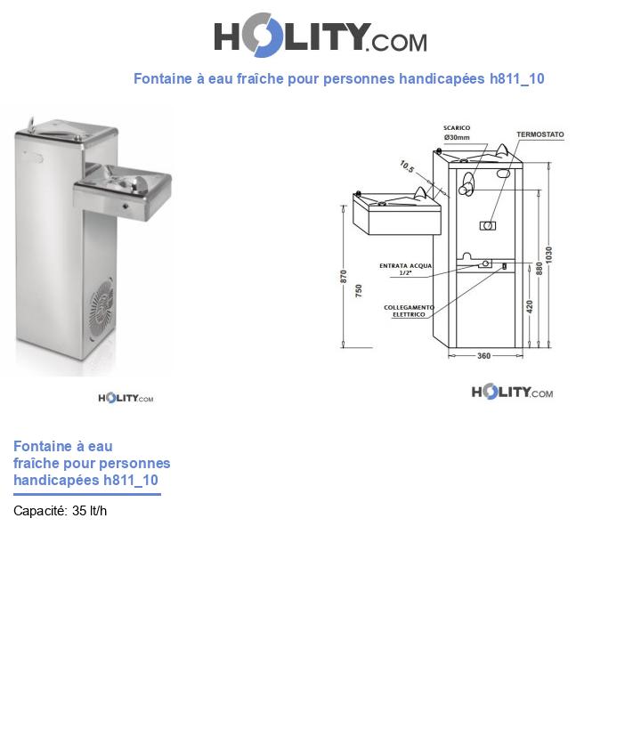 Fontaine à eau fraîche pour personnes handicapées h811_10