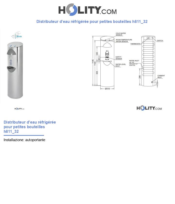 Distributeur d’eau réfrigérée pour petites bouteilles h811_32