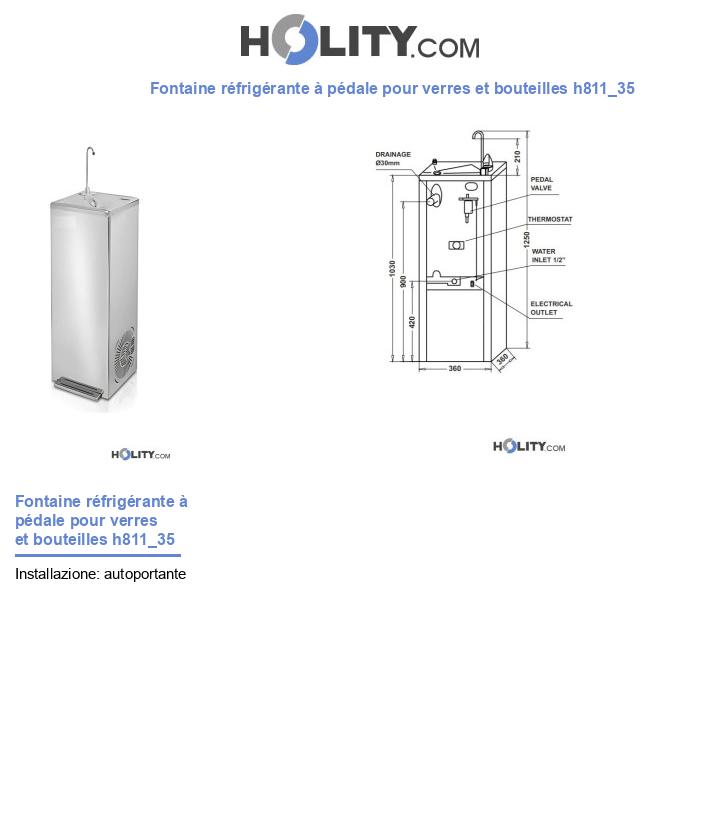 Fontaine réfrigérante à pédale pour verres et bouteilles h811_35