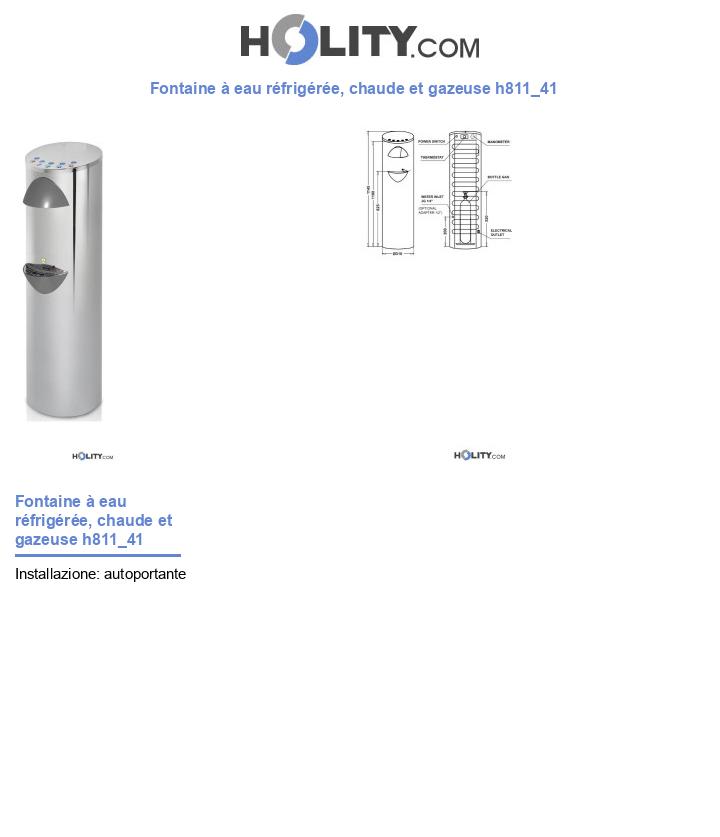 Fontaine à eau réfrigérée, chaude et gazeuse h811_41