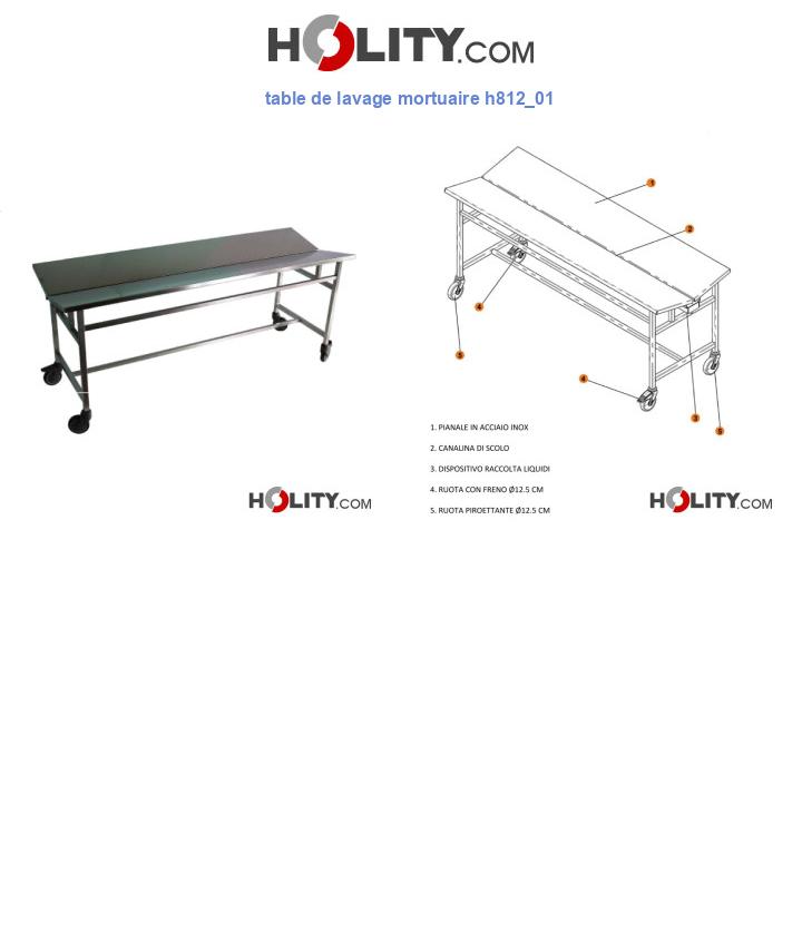table de lavage mortuaire h812_01