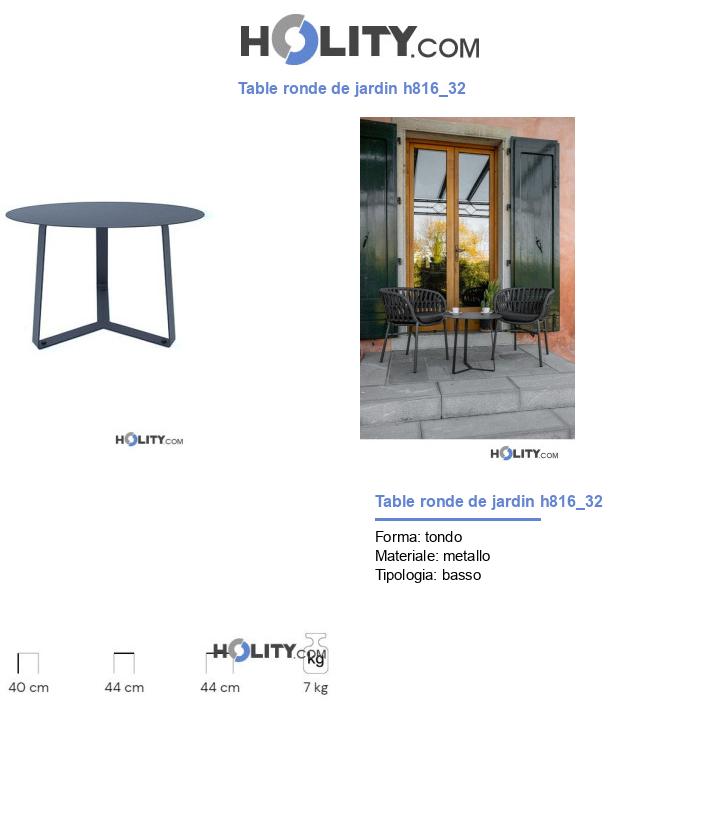 Table ronde de jardin h816_32