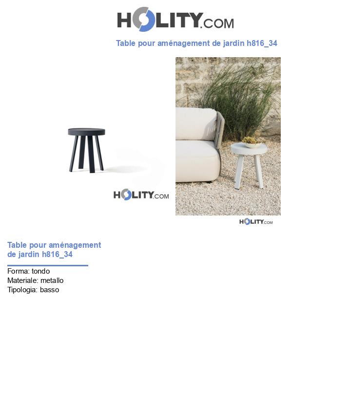 Table pour aménagement de jardin h816_34