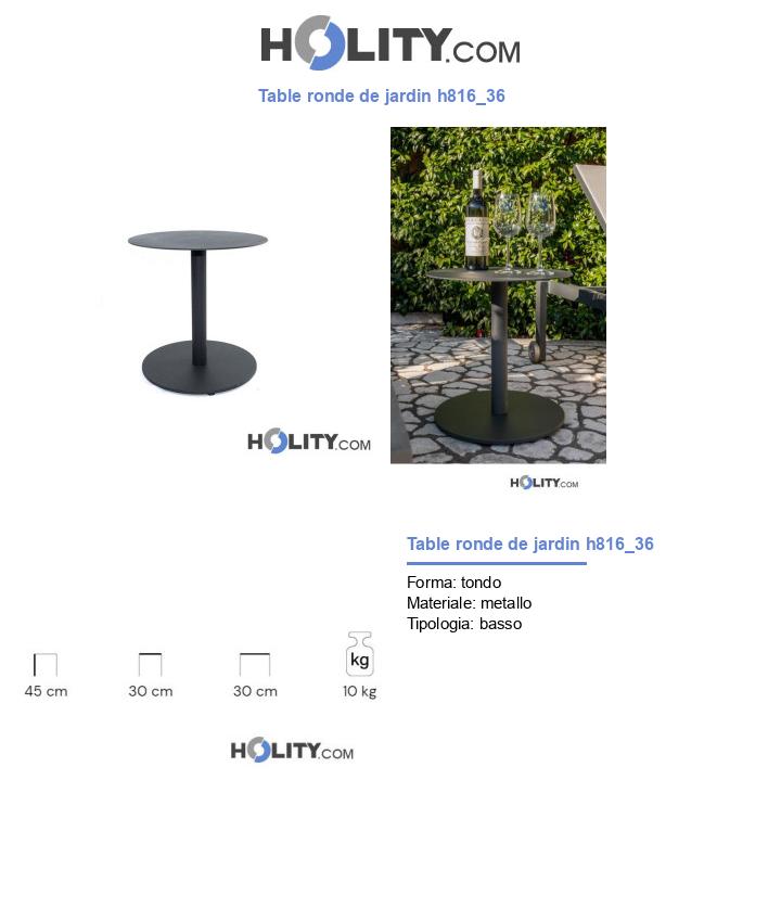 Table ronde de jardin h816_36