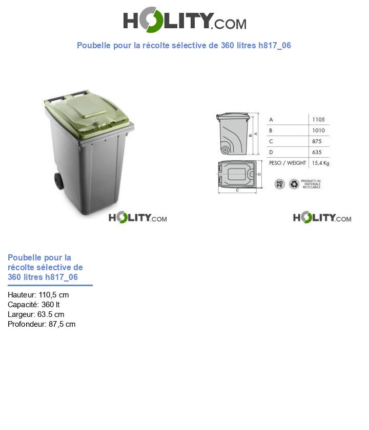 Poubelle pour la récolte sélective de 360 litres h817_06