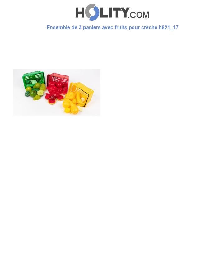 Ensemble de 3 paniers avec fruits pour crèche h821_17