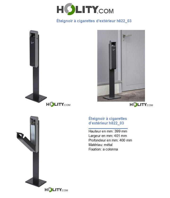 Éteignoir à cigarettes d’extérieur h822_03