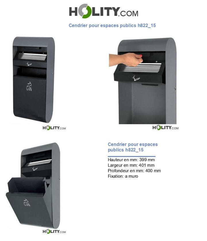 Cendrier pour espaces publics h822_15