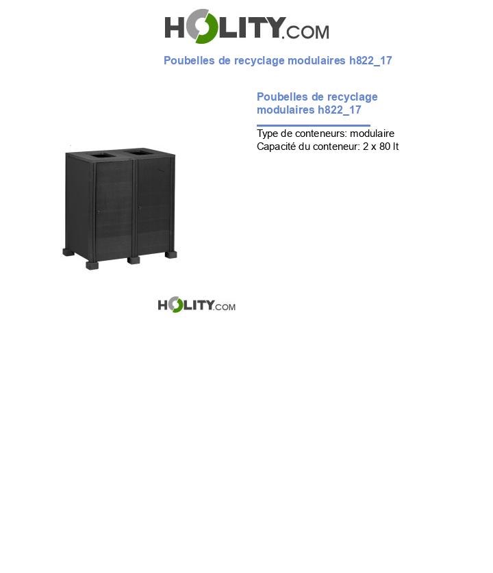 Poubelles de recyclage modulaires h822_17