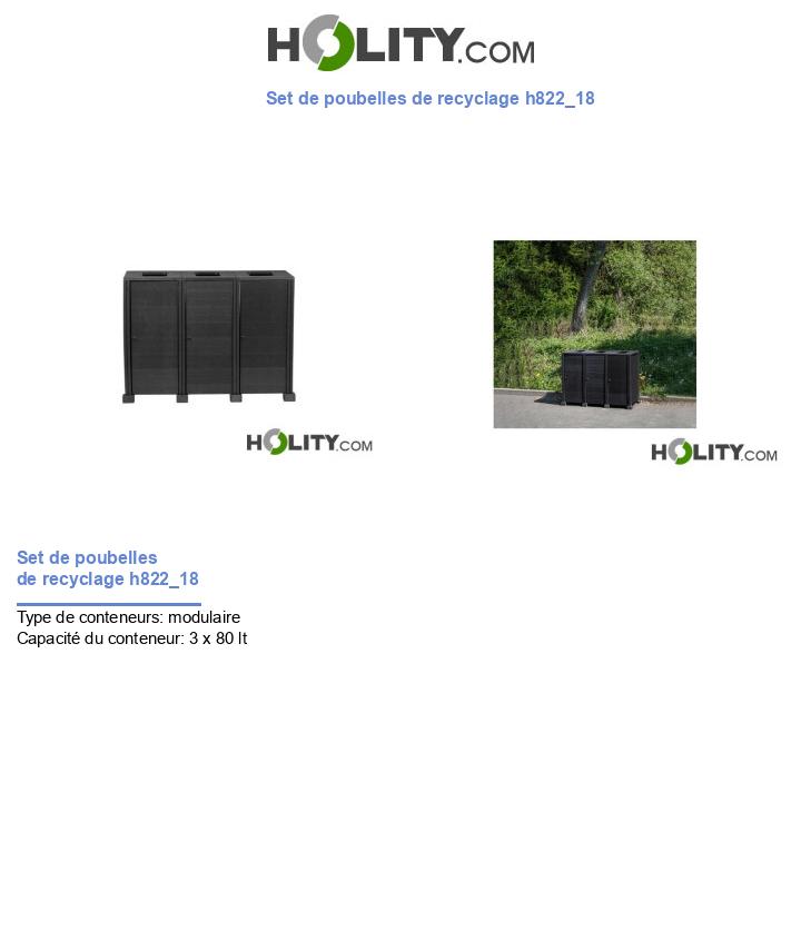 Set de poubelles de recyclage h822_18