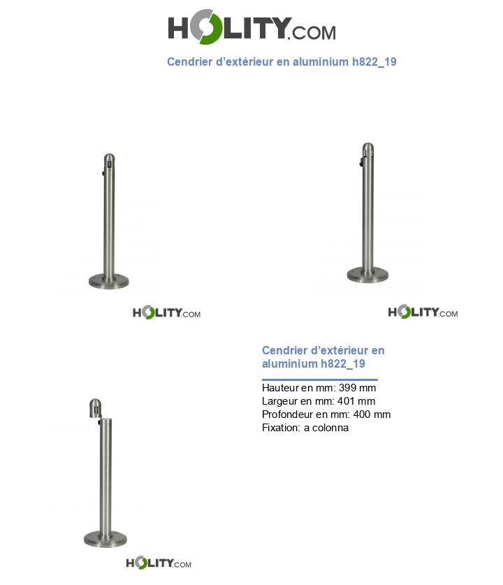 Cendrier d’extérieur en aluminium h822_19