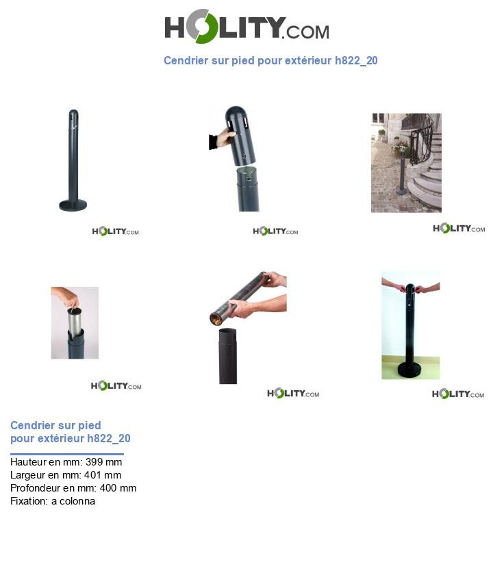 Cendrier sur pied pour extérieur h822_20