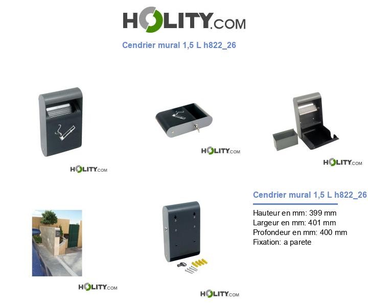 Cendrier mural 1,5 L h822_26