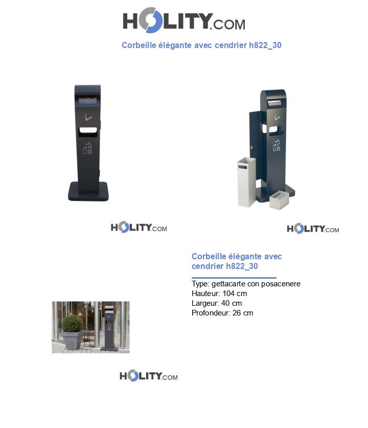 Corbeille élégante avec cendrier h822_30