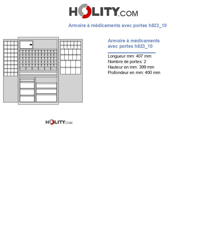 Armoire à médicaments avec portes h823_10