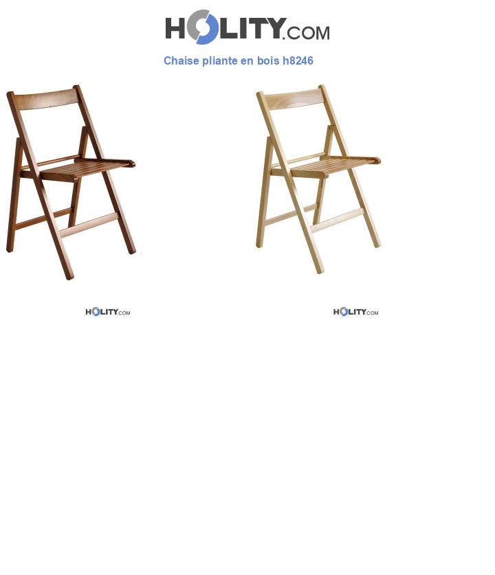 Chaise pliante en bois h8246