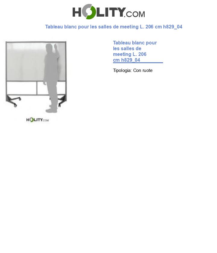 Tableau blanc pour les salles de meeting L. 206 cm h829_04