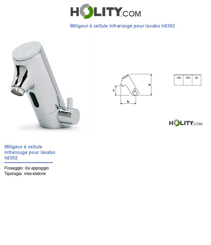 Mitigeur à cellule infrarouge pour lavabo h8302