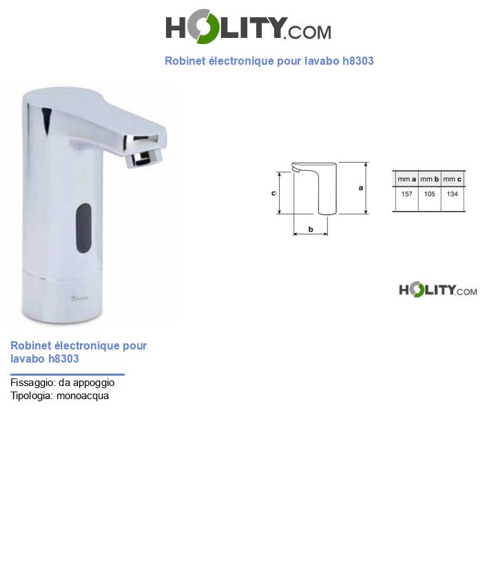 Robinet électronique pour lavabo h8303