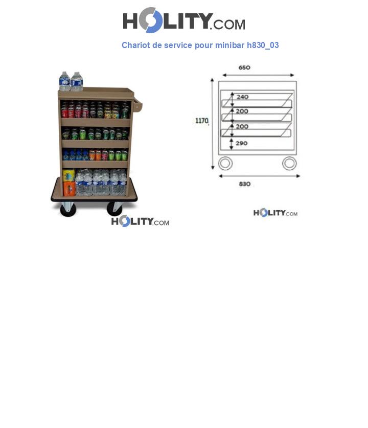 Chariot de service pour minibar h830_03