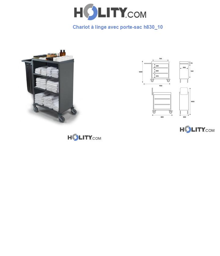 Chariot à linge avec porte-sac h830_10