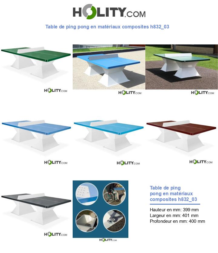 Table de ping pong en matériaux composites h832_03