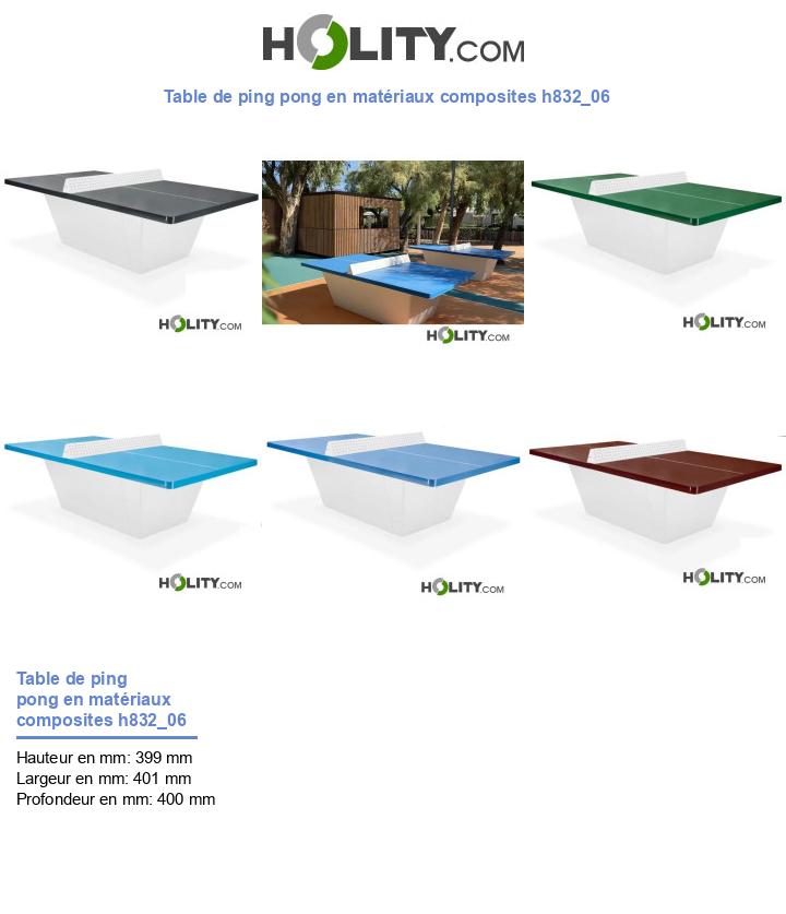 Table de ping pong en matériaux composites h832_06