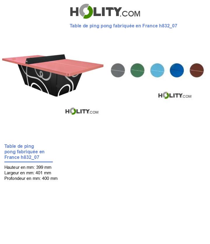 Table de ping pong fabriquée en France h832_07