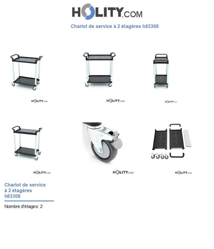 Chariot de service à 2 étagères h83308