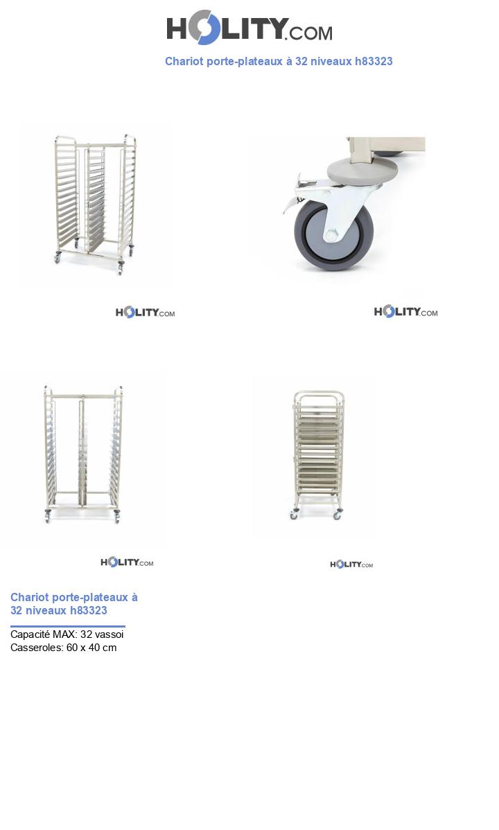 Chariot porte-plateaux à 32 niveaux h83323