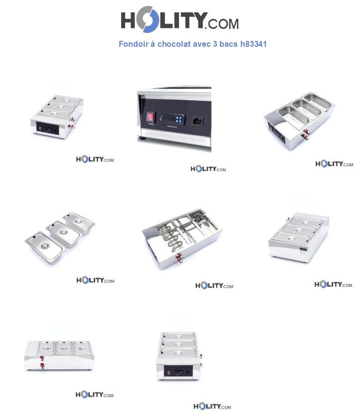 Fondoir à chocolat avec 3 bacs h83341