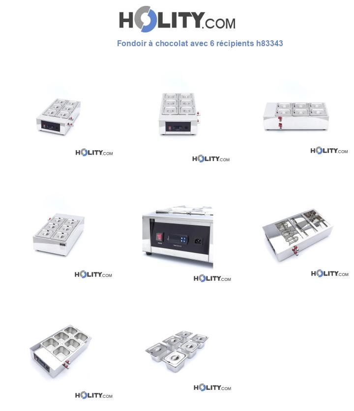 Fondoir à chocolat avec 6 récipients h83343