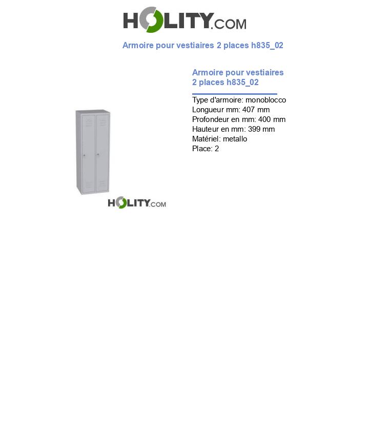 Armoire pour vestiaires 2 places h835_02