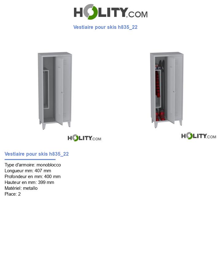 Vestiaire pour skis h835_22