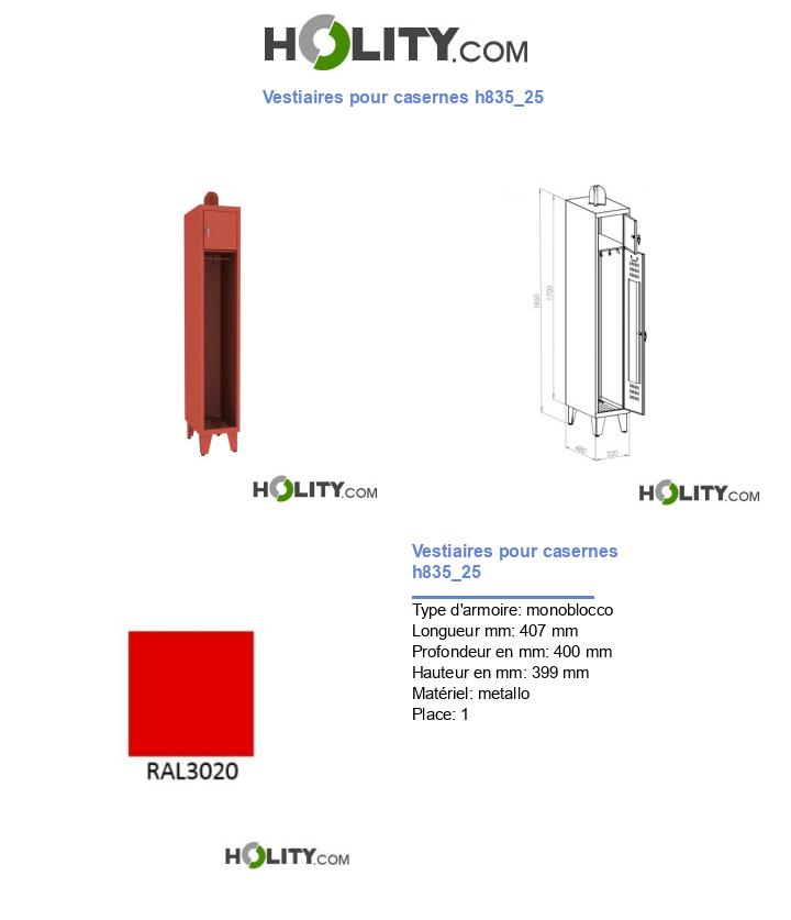 Vestiaires pour casernes h835_25