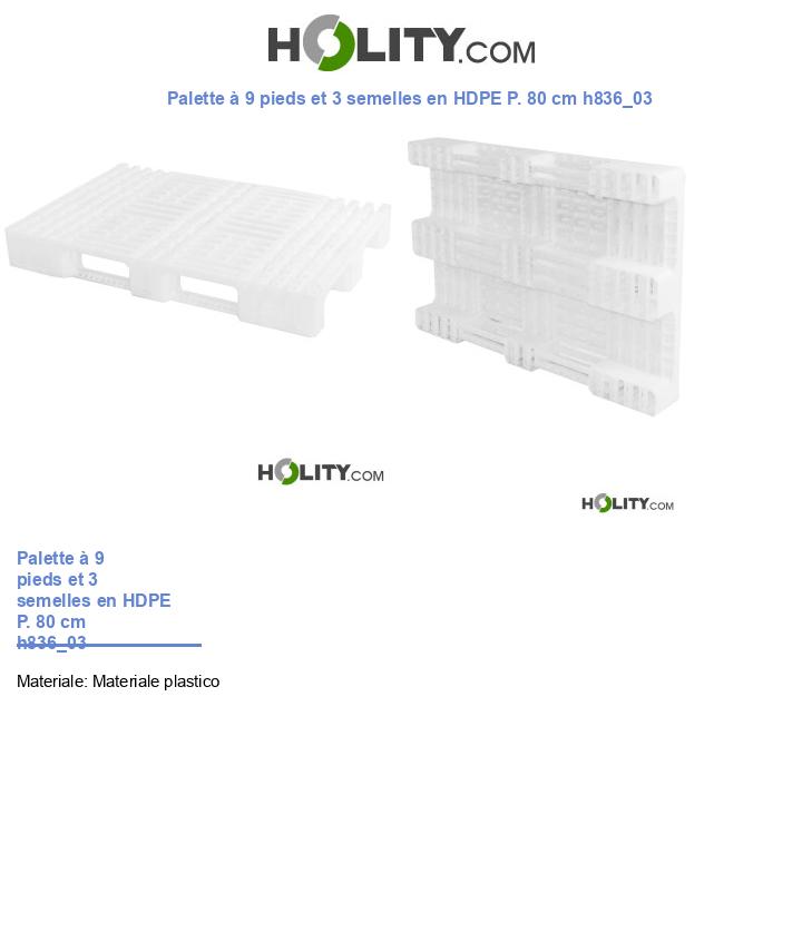 Palette à 9 pieds et 3 semelles en HDPE P. 80 cm h836_03