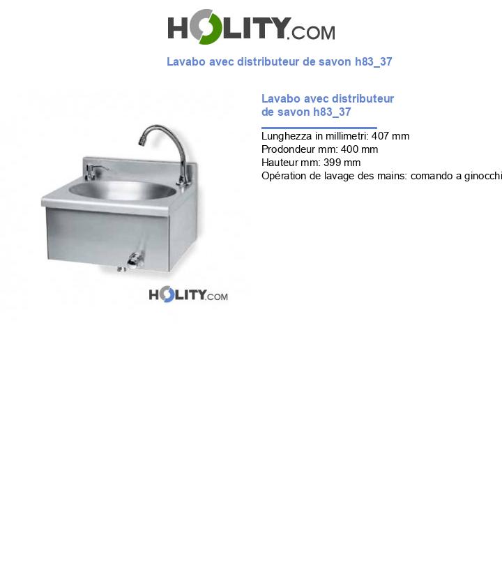 Lavabo avec distributeur de savon h83_37