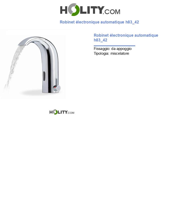 Robinet électronique automatique h83_42