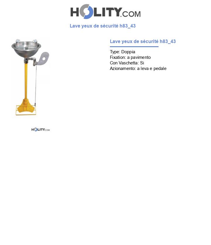 Lave yeux de sécurité h83_43