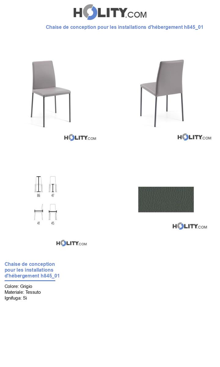 Chaise de conception pour les installations d'hébergement h845_01