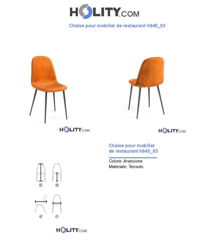 Chaise pour mobilier de restaurant h845_03